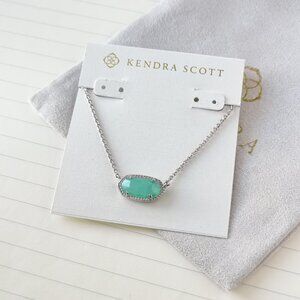 Elisa Silver Chalcedony Glass Pendant Necklace - Kendra Scott